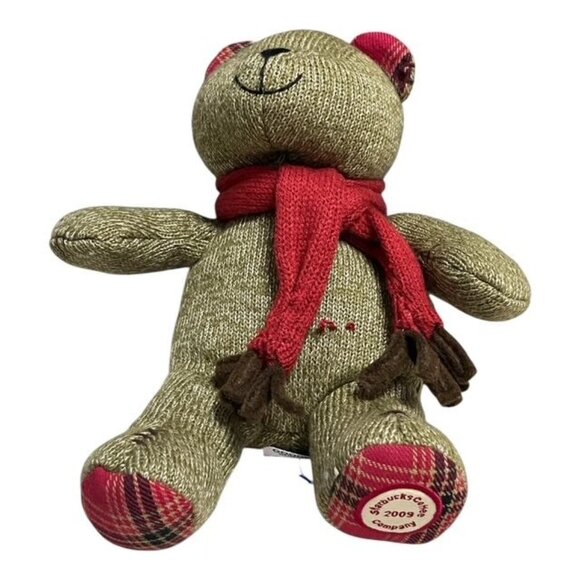 Starbucks Bearista Bear Plush 88th Edition 2009 - Winter Holiday, Plaid Scarf - Picture 4 of 8